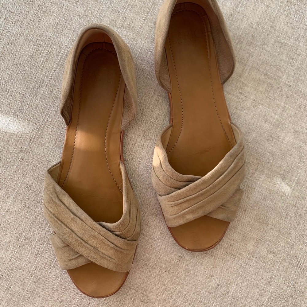 Franco Sarto “Vala” Open Toe Flats